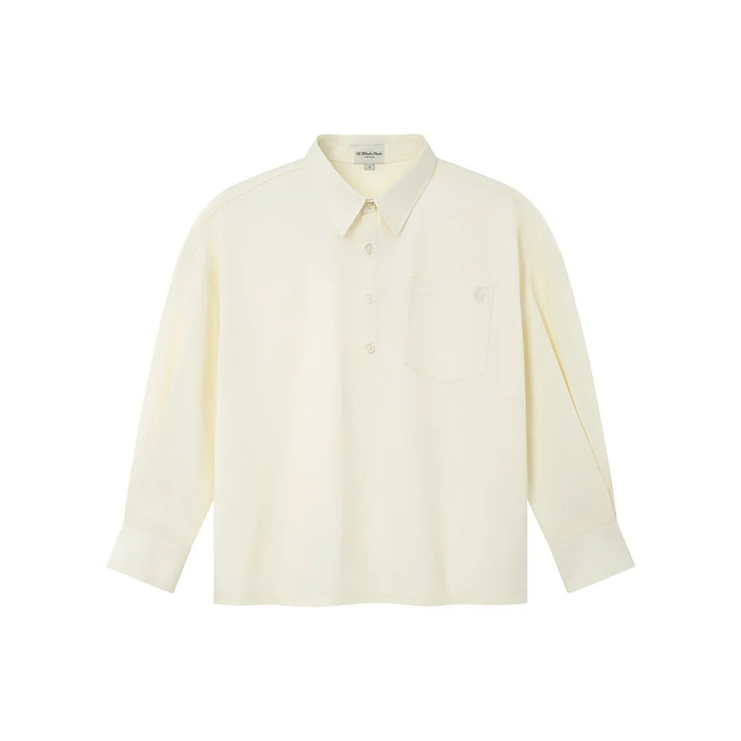 HALF-PLACKET SHIRT OFFWHITE
