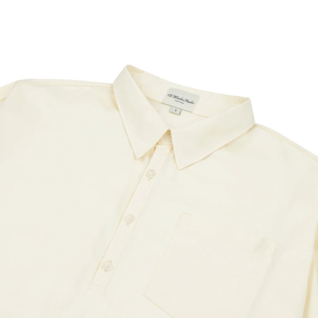 HALF-PLACKET SHIRT OFFWHITE