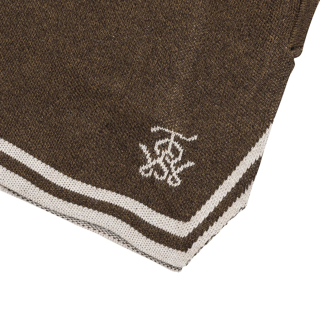 KNITTED SHORTS DARK BROWN