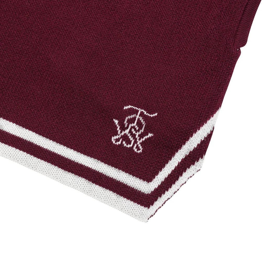 KNITTED SHORTS BURGUNDY