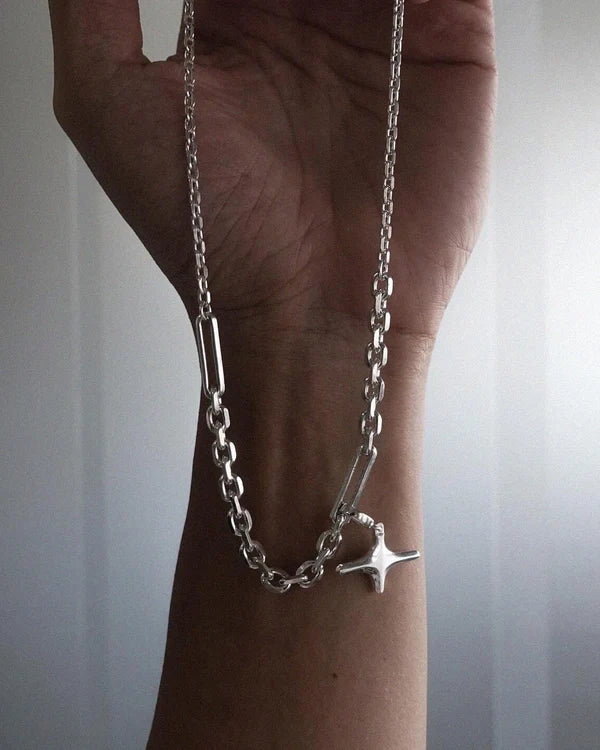 ODYSSEY LINK NECKLACE WITH STARDUST CHARM 02