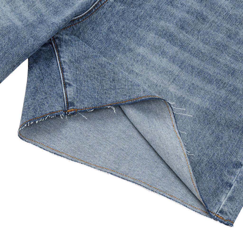 LOOSE DENIM SHORTS SMOKED BLUE