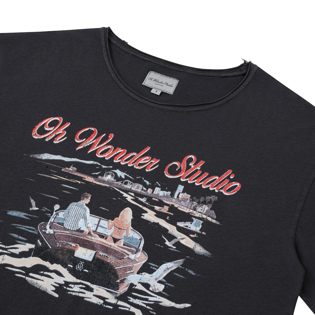 SANTA MONICA SHORTSLEEVES TEE FADED BLACK