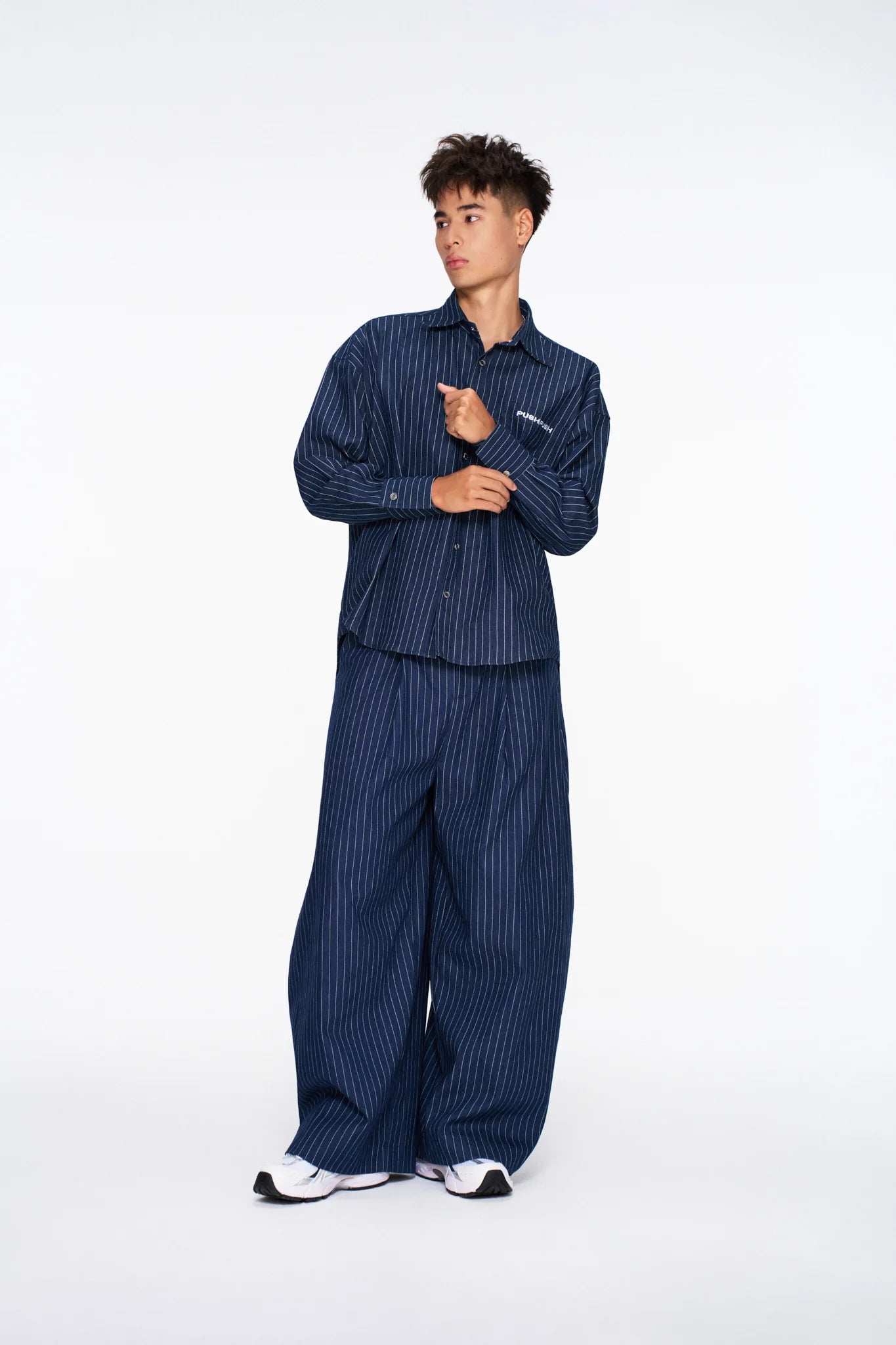 PUSH PUSH STRIPES PANTS NAVY