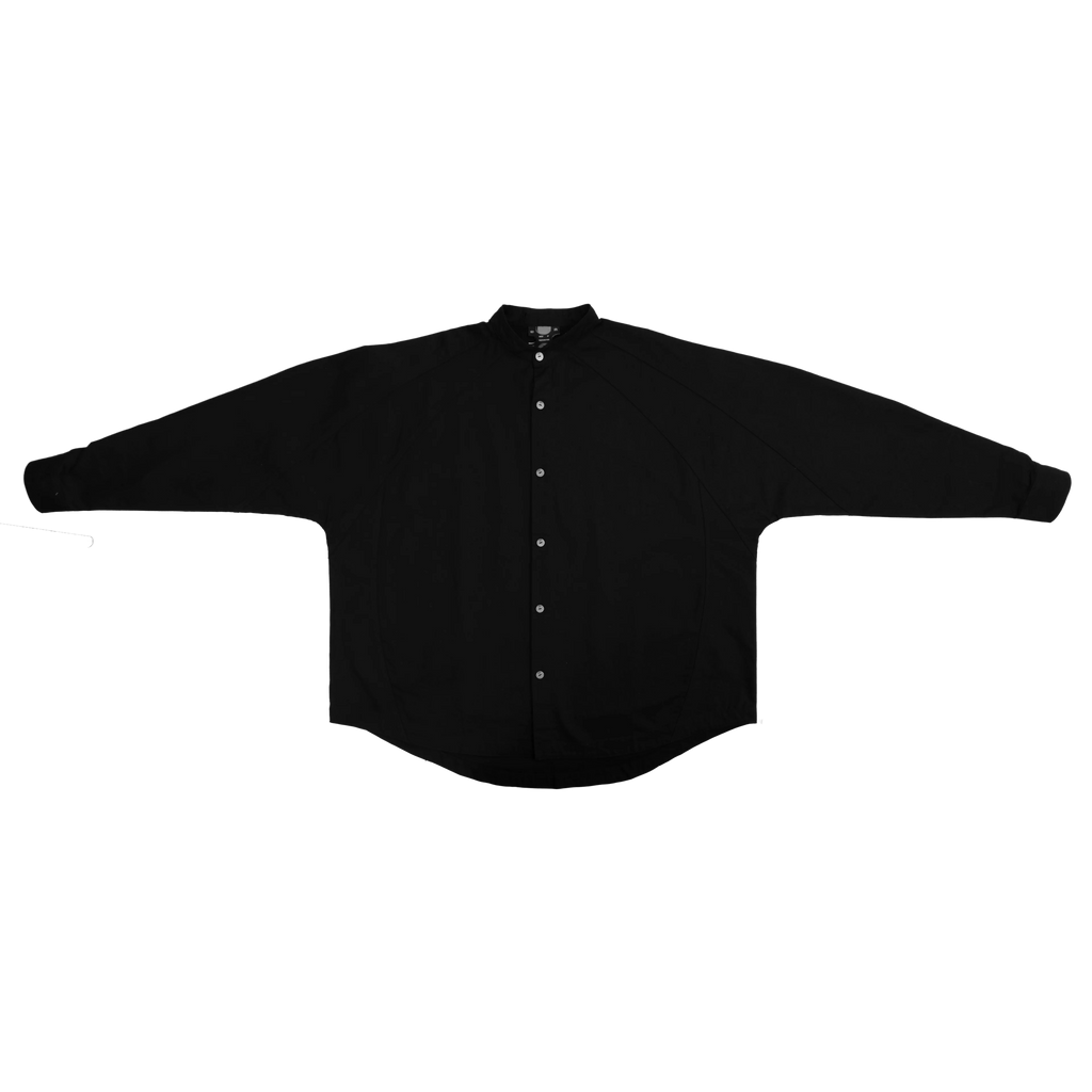 MANDARIN COLLAR L/S SHIRT BLACK