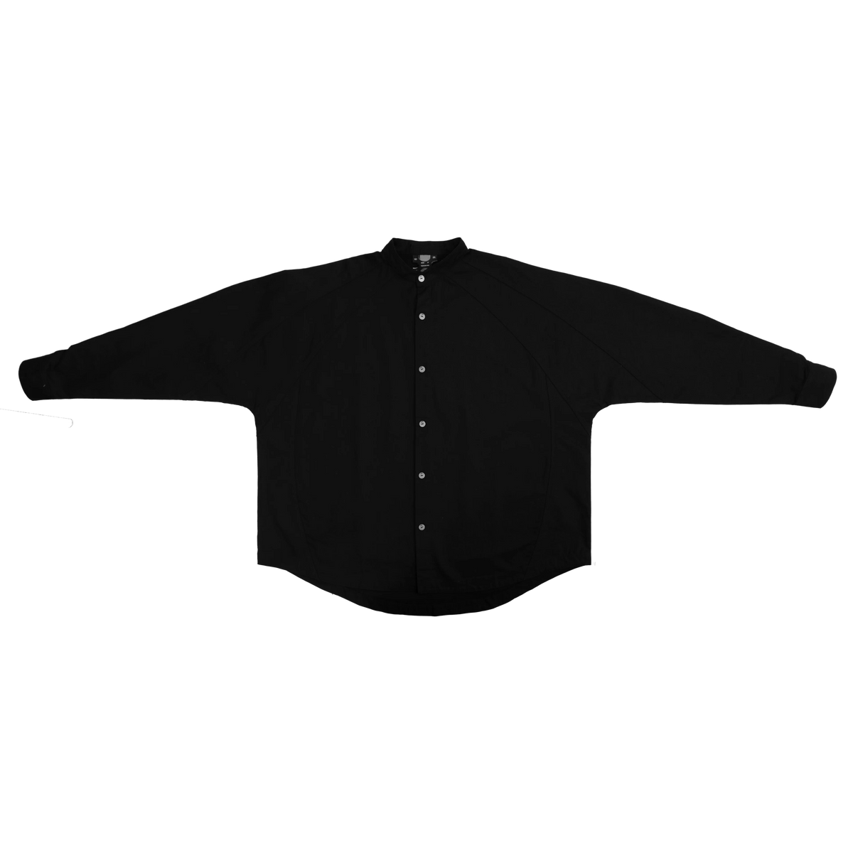 MANDARIN COLLAR L/S SHIRT BLACK