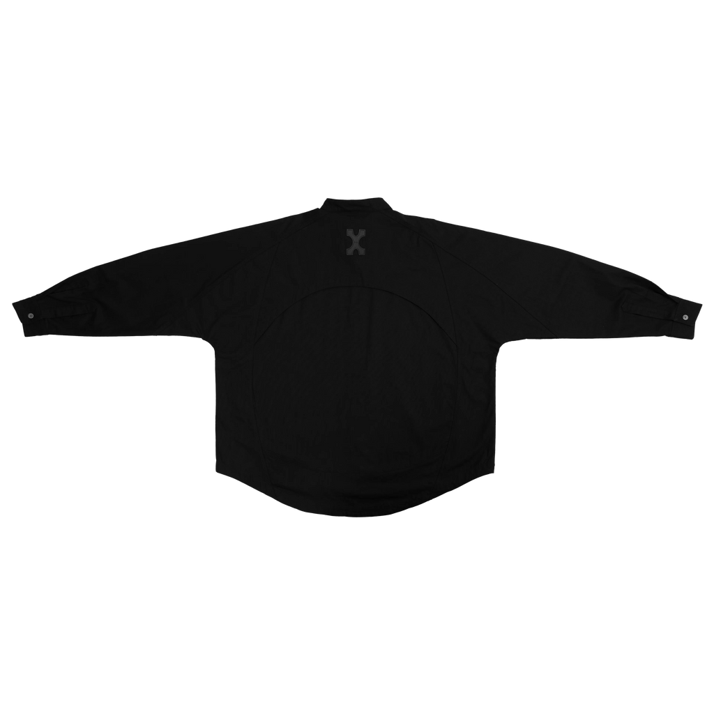 MANDARIN COLLAR L/S SHIRT BLACK