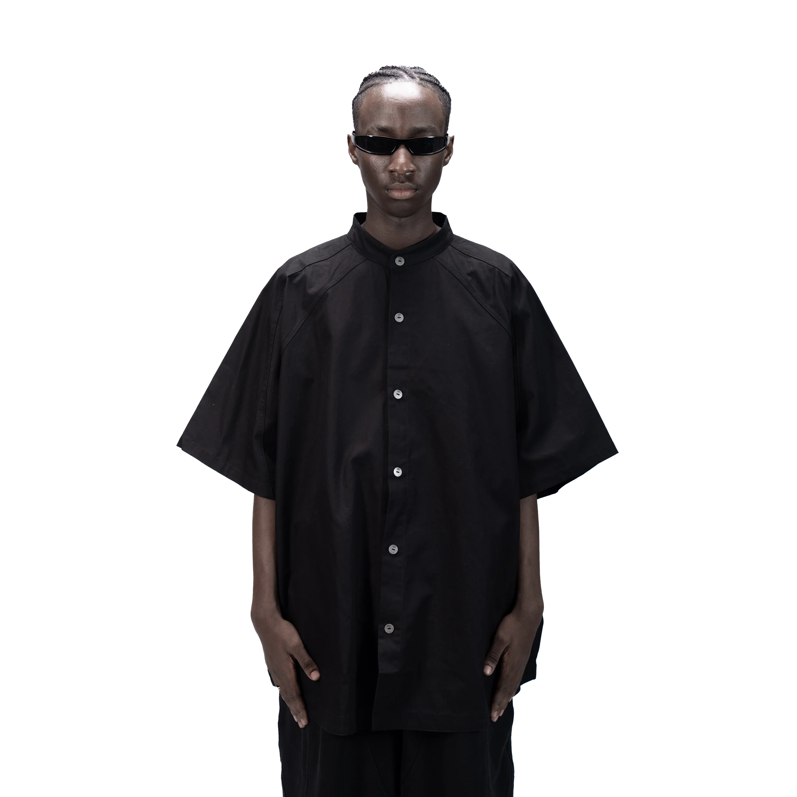 DETACHABLE S-S SHIRT - BLACK