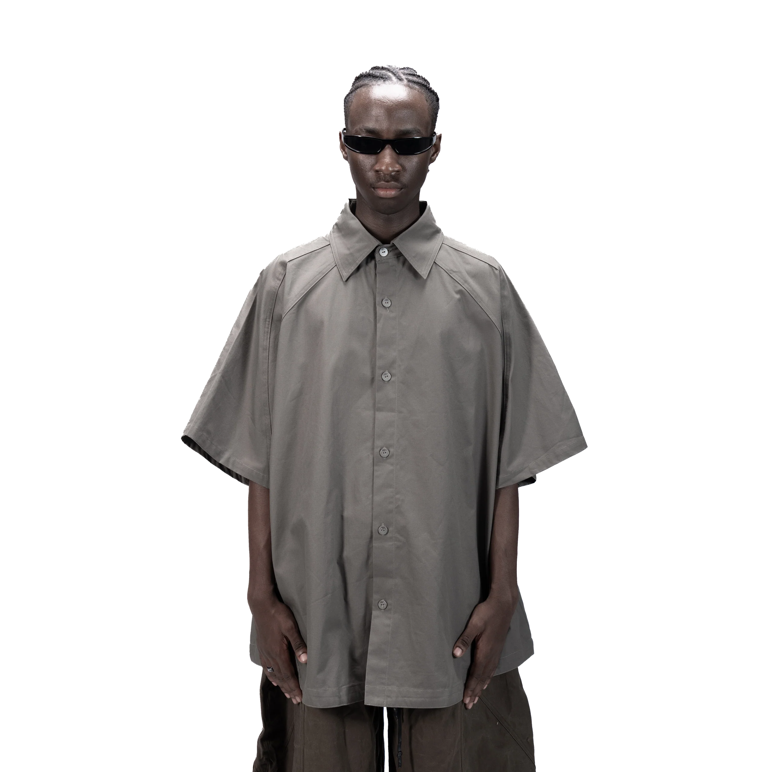 DETACHABLE S-S SHIRT - GREY