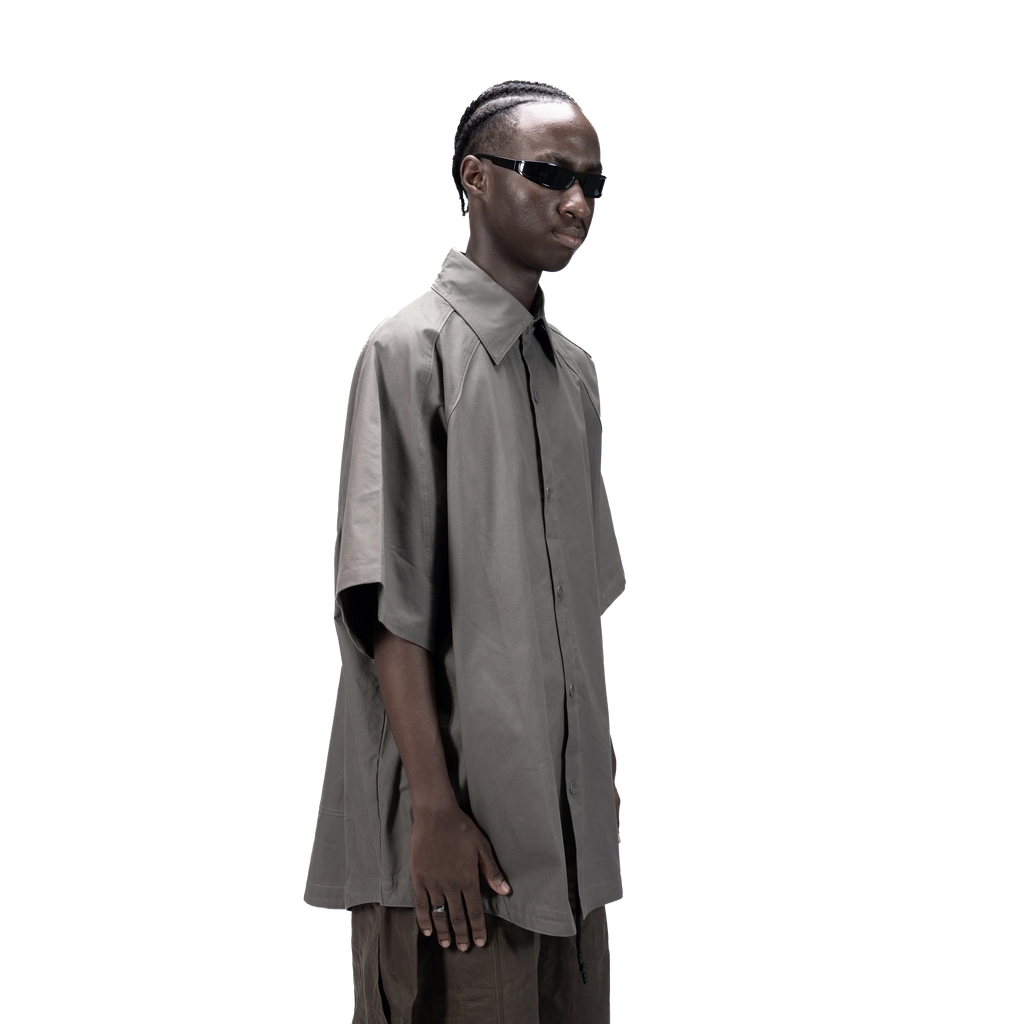 DETACHABLE S-S SHIRT - GREY