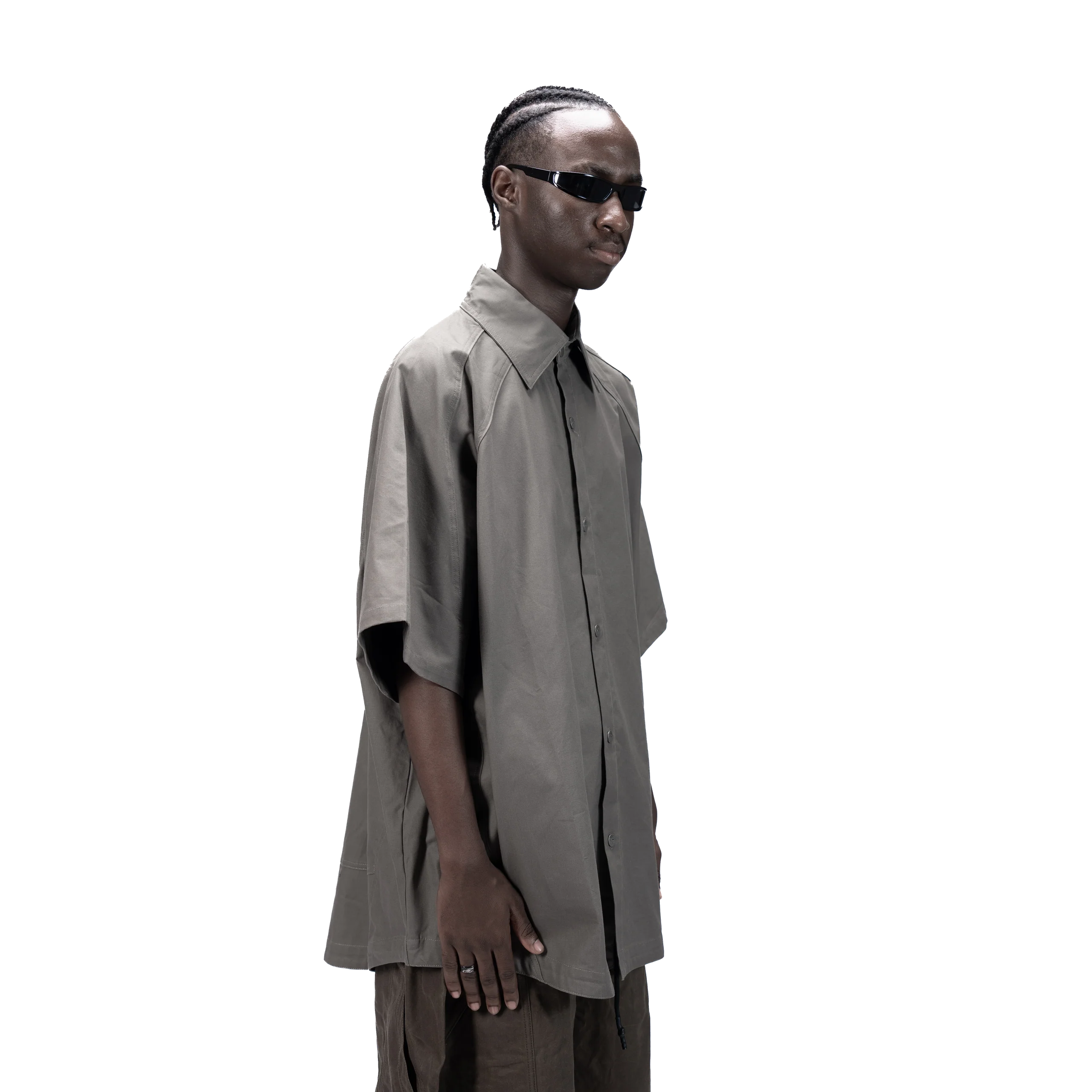 DETACHABLE S-S SHIRT - GREY