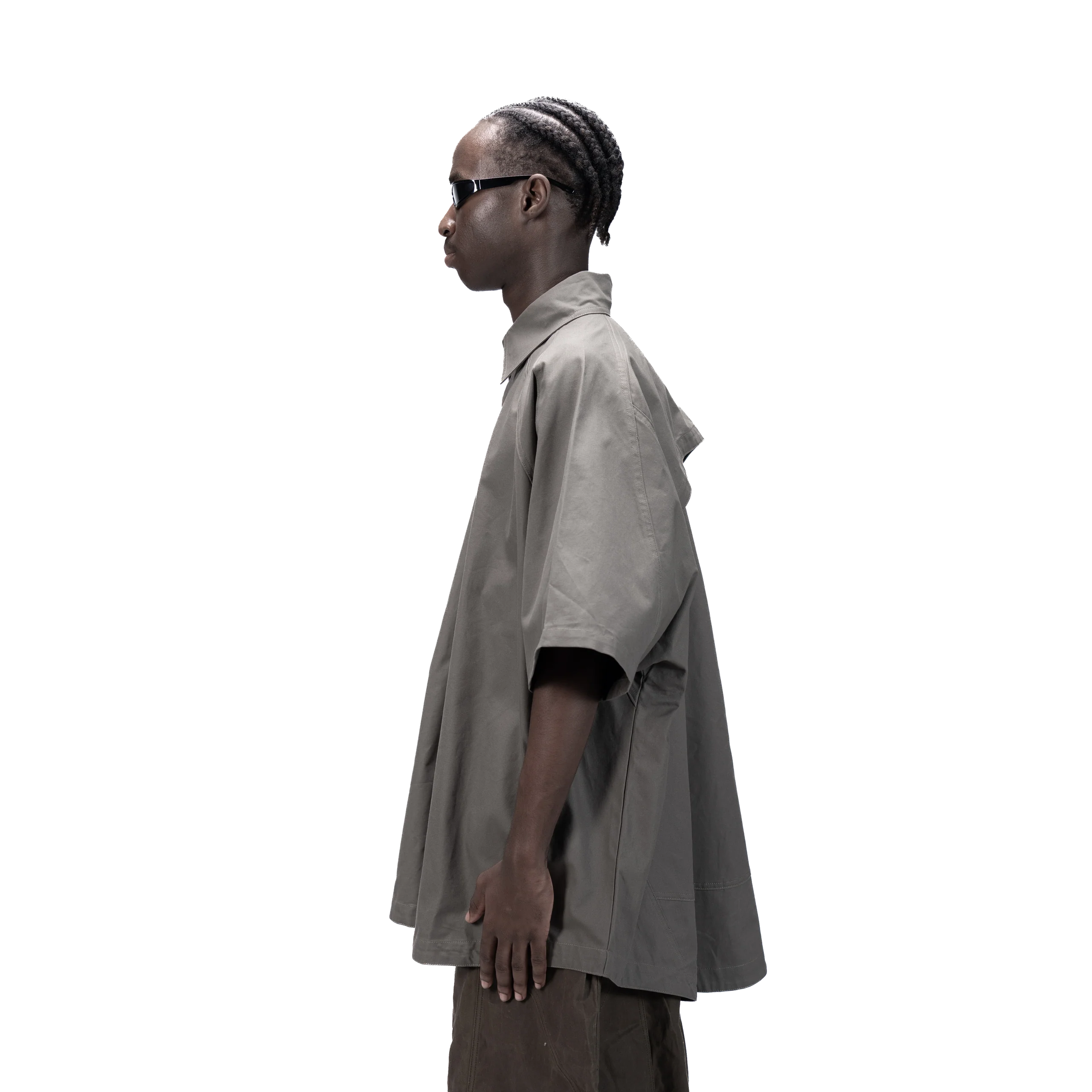 DETACHABLE S-S SHIRT - GREY