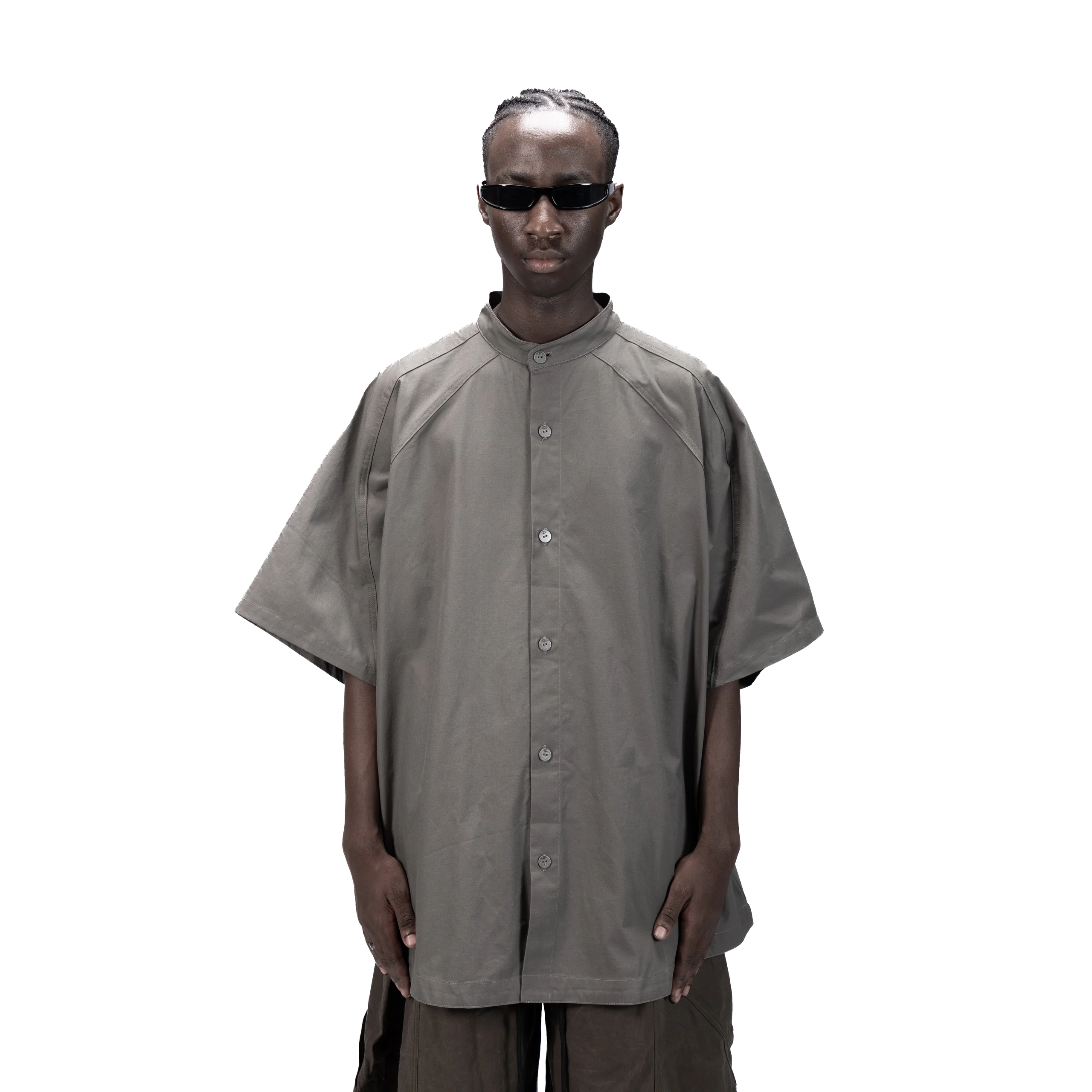 DETACHABLE S-S SHIRT - GREY