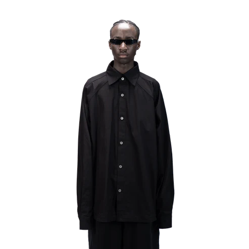 DETACHABLE L-S SHIRT - BLACK