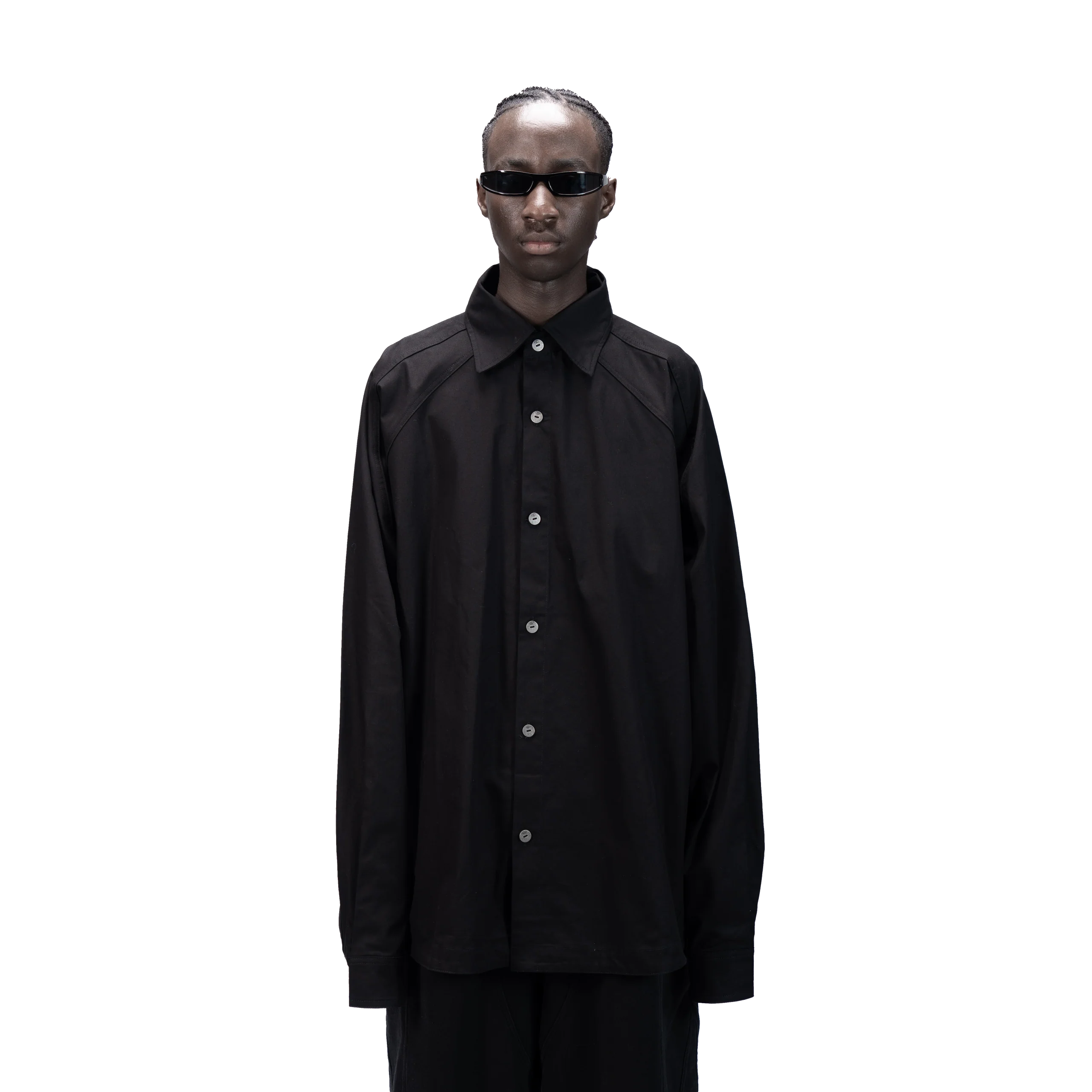 DETACHABLE L-S SHIRT - BLACK