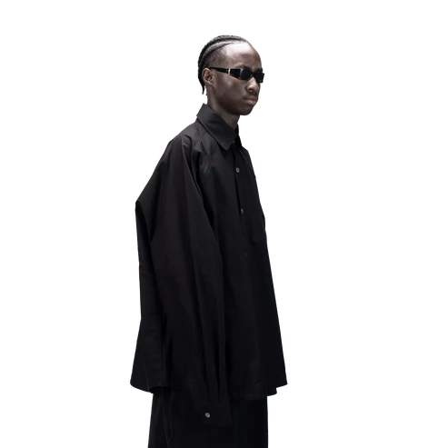 DETACHABLE L-S SHIRT - BLACK