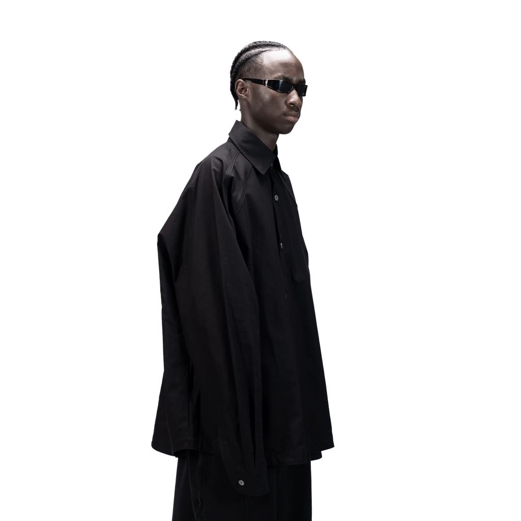 DETACHABLE L-S SHIRT - BLACK