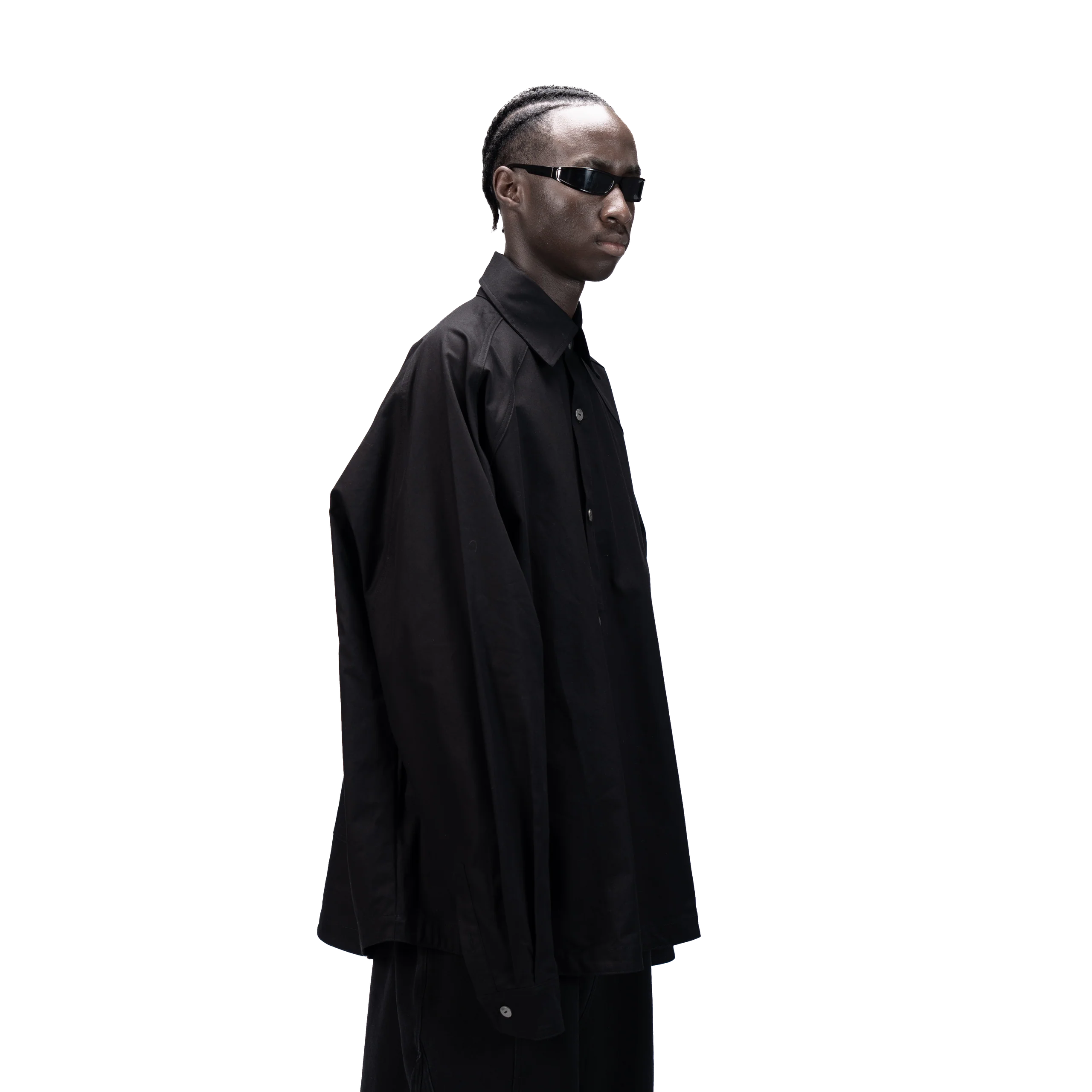 DETACHABLE L-S SHIRT - BLACK