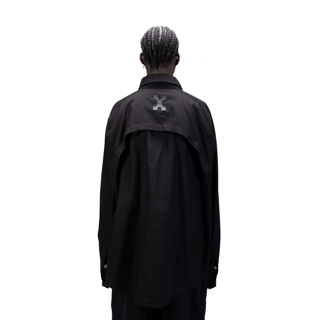 DETACHABLE L-S SHIRT - BLACK