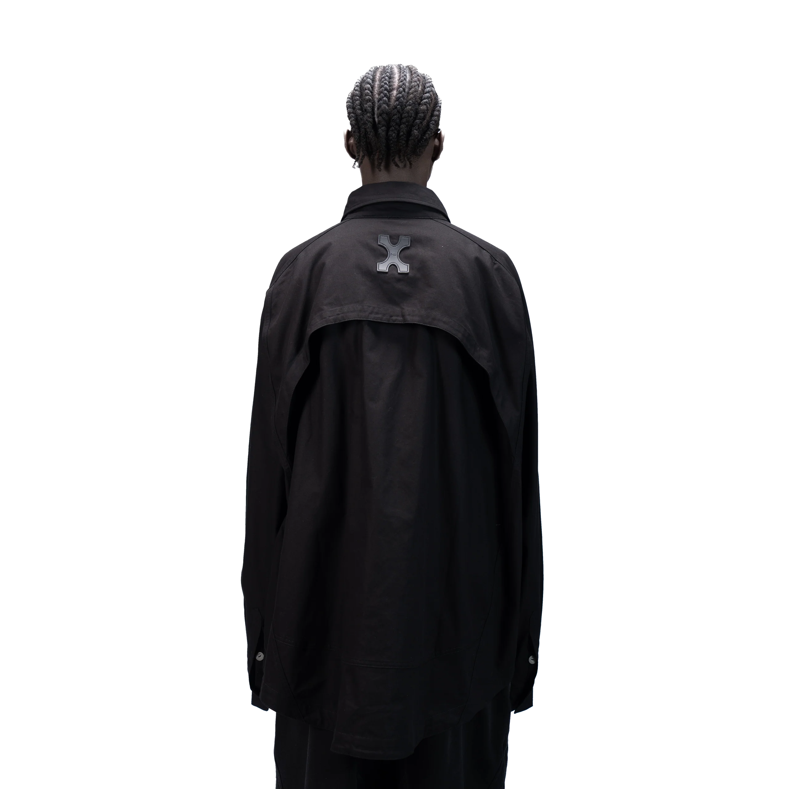 DETACHABLE L-S SHIRT - BLACK