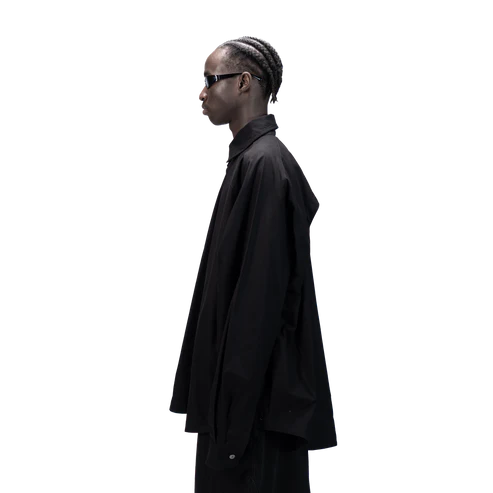 DETACHABLE L-S SHIRT - BLACK