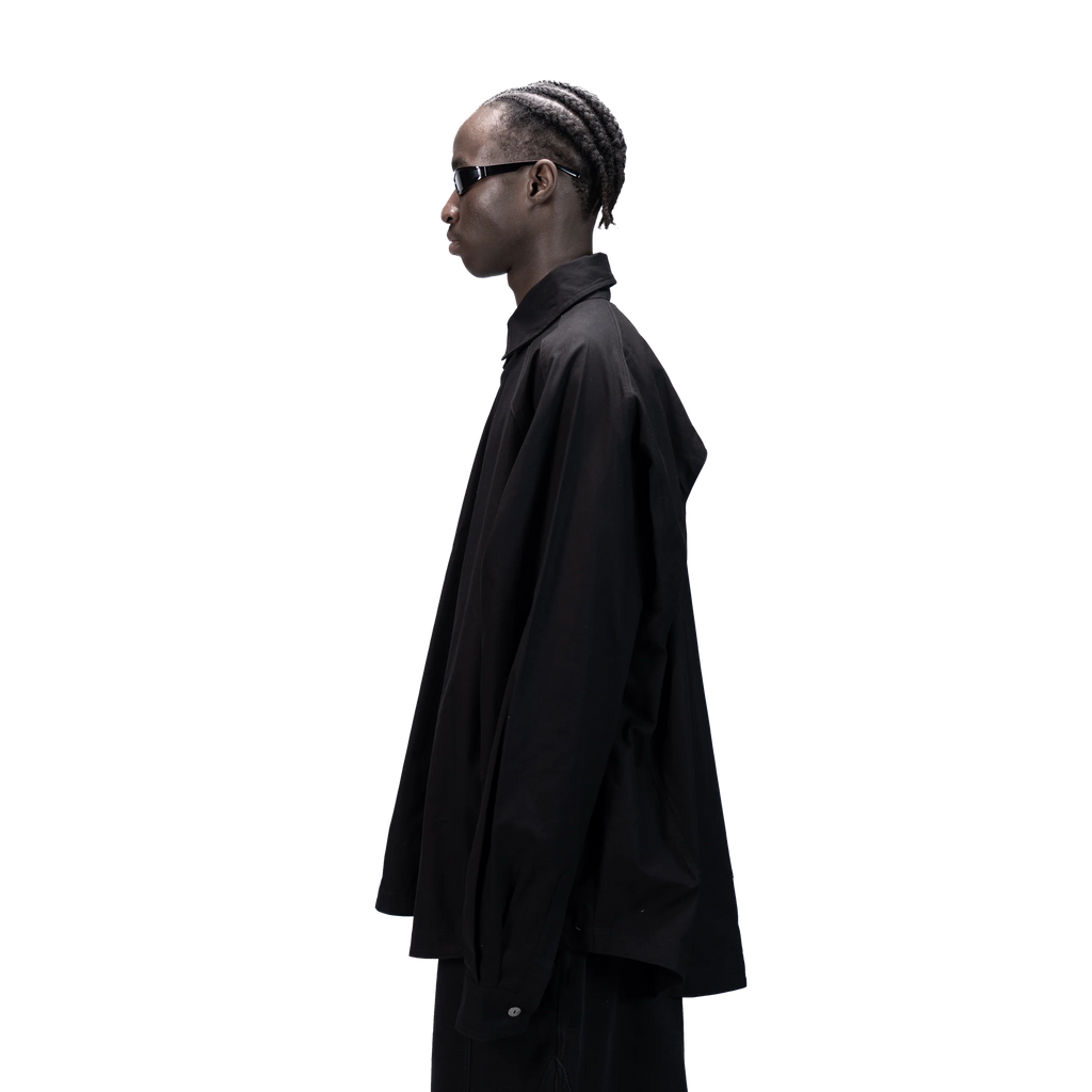 DETACHABLE L-S SHIRT - BLACK