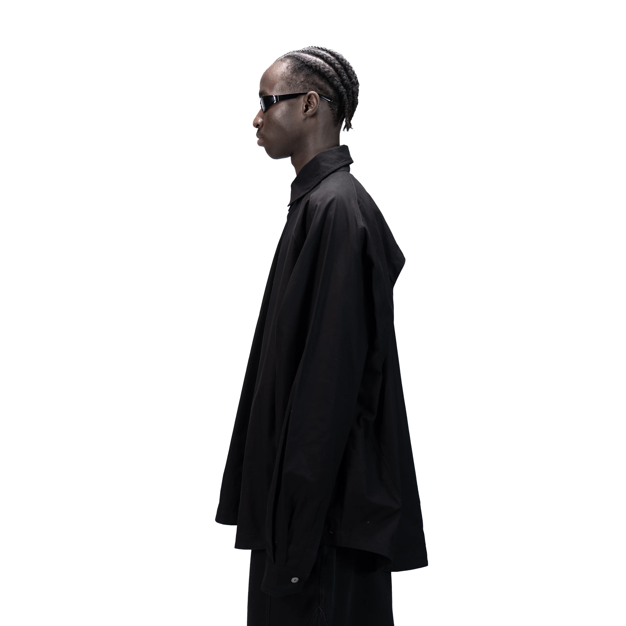 DETACHABLE L-S SHIRT - BLACK