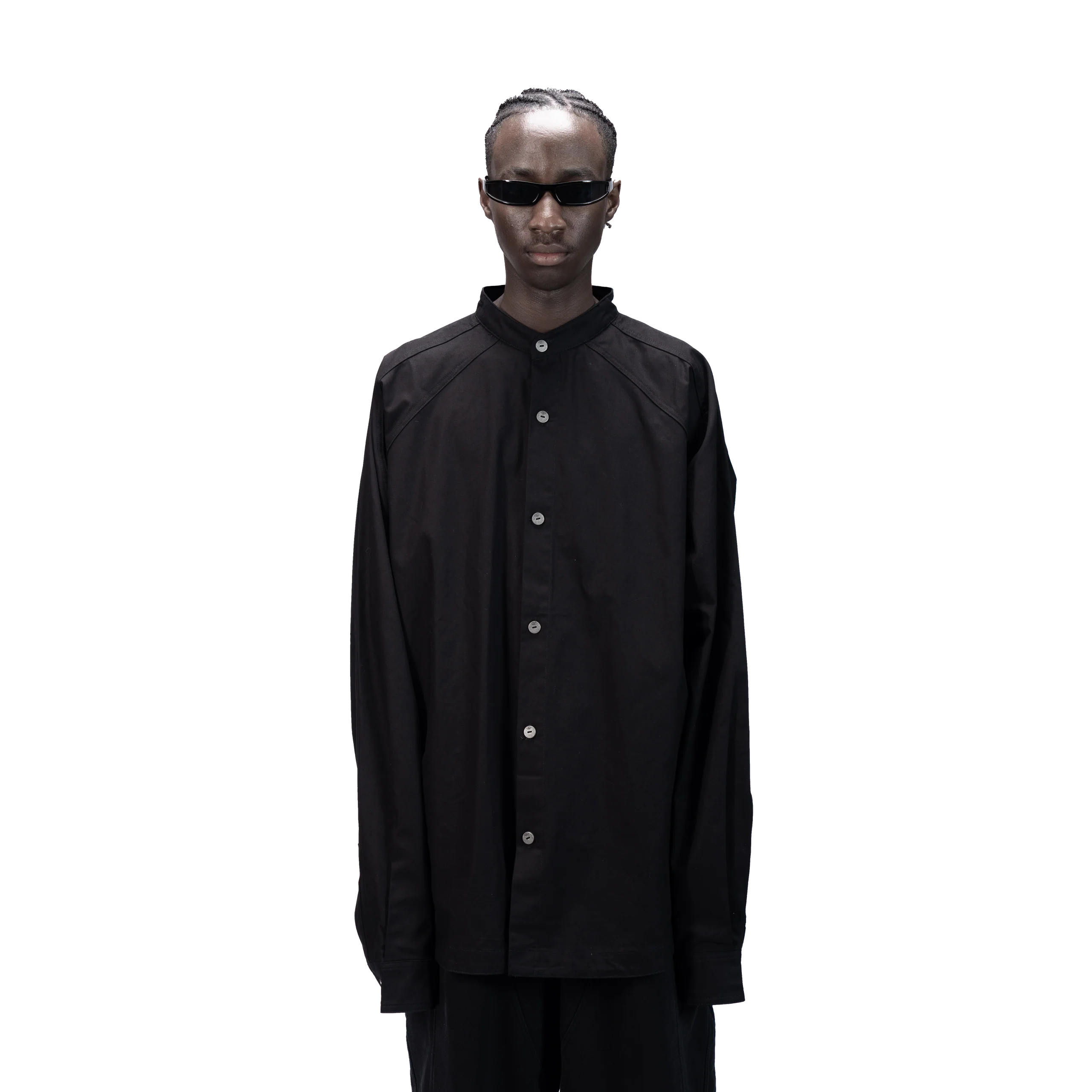 DETACHABLE L-S SHIRT - BLACK