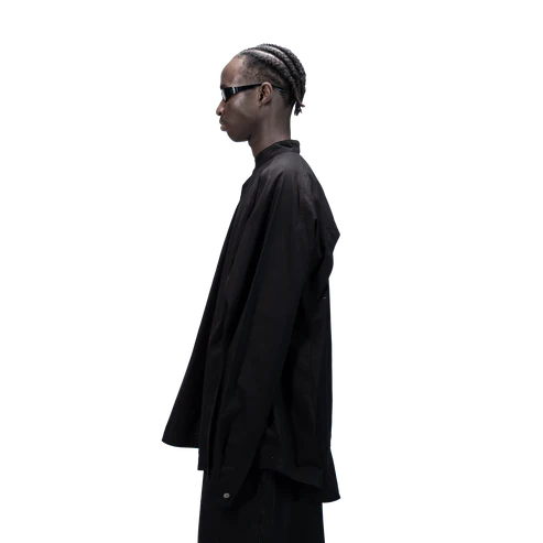 DETACHABLE L-S SHIRT - BLACK