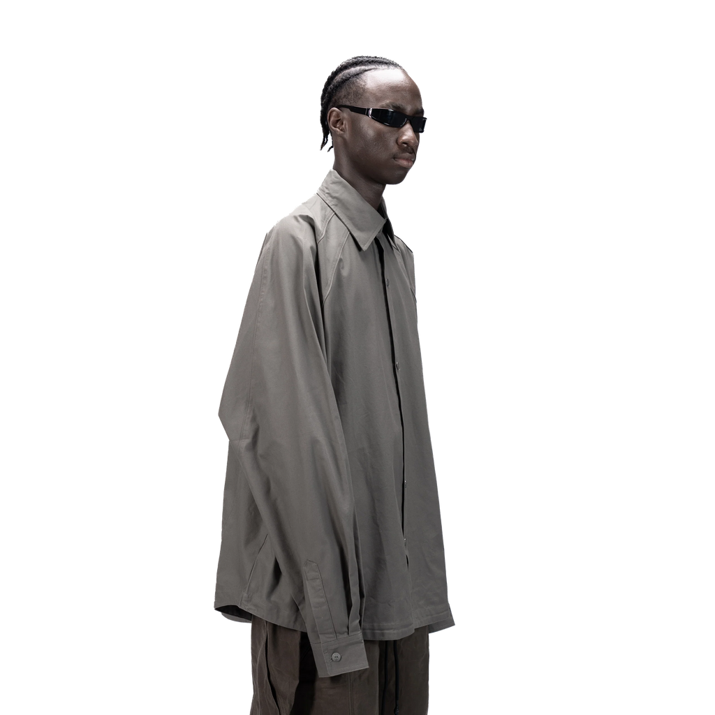 DETACHABLE L-S SHIRT - BROWN