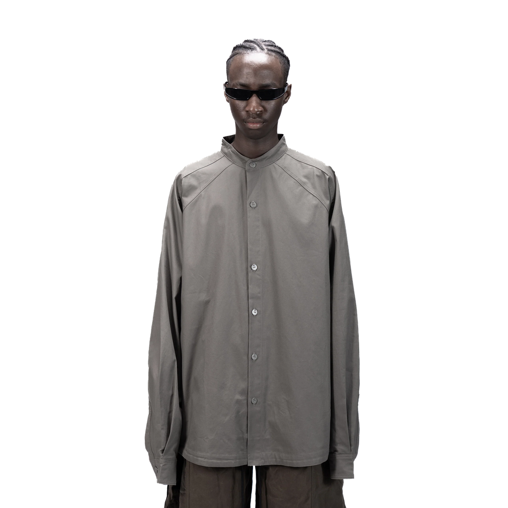 DETACHABLE L-S SHIRT - BROWN