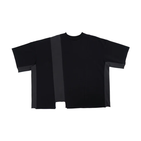 ASYMMETRICAL T-SHIRT - BLACK
