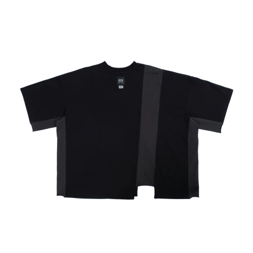 ASYMMETRICAL T-SHIRT - BLACK
