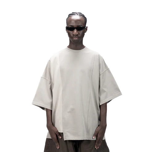 ASYMMETRICAL T-SHIRT - BEIGE