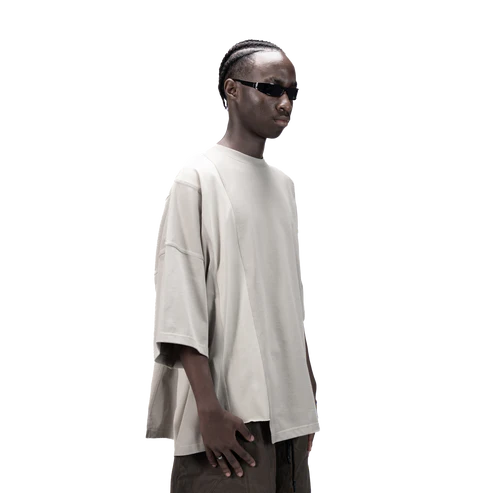 ASYMMETRICAL T-SHIRT - BEIGE