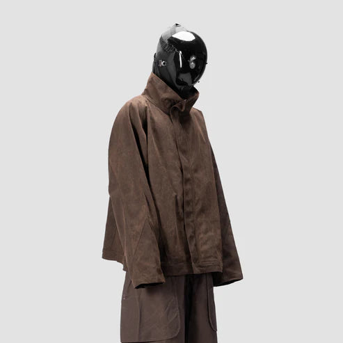 BAT PANEL PARKA -  BROWN