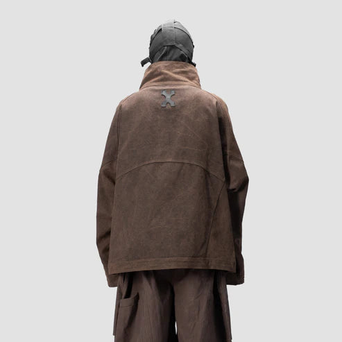 BAT PANEL PARKA -  BROWN