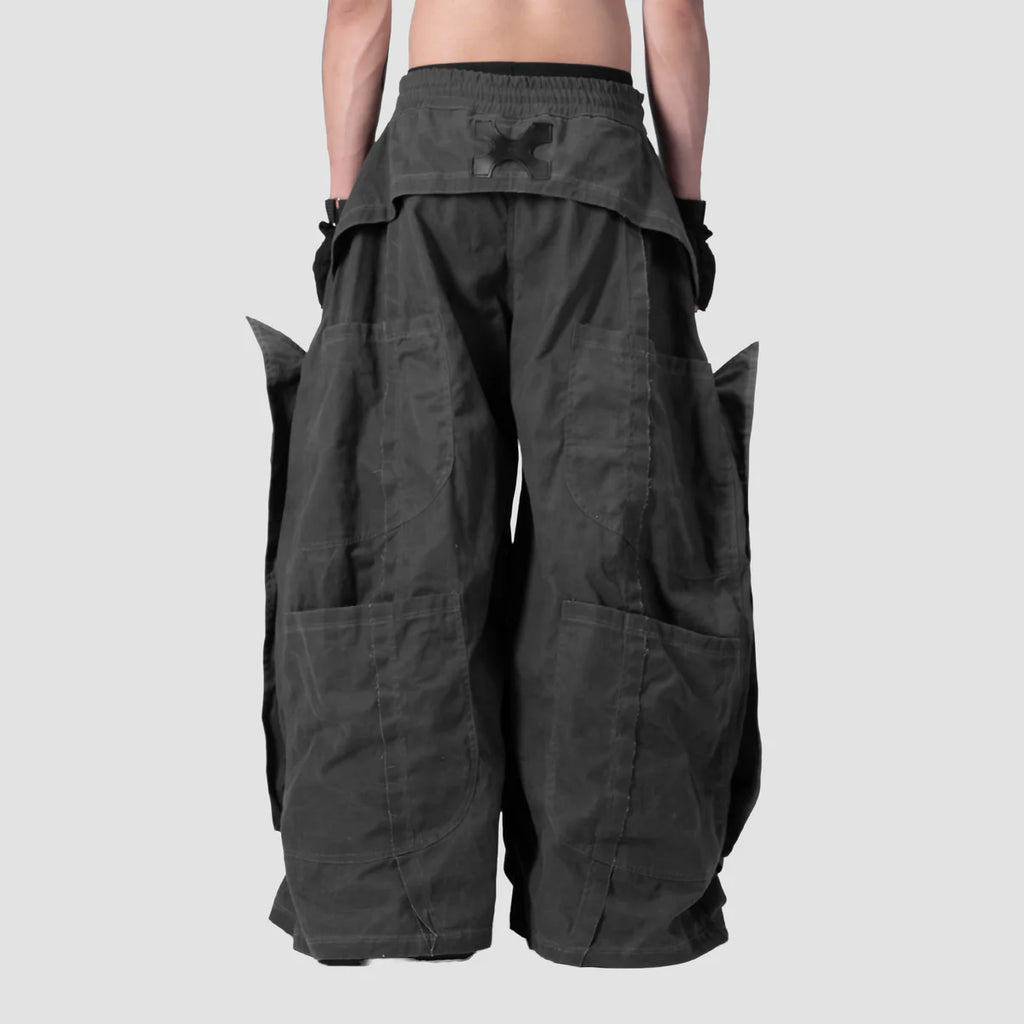 DOUBLE LAYERED PANTS - GREY