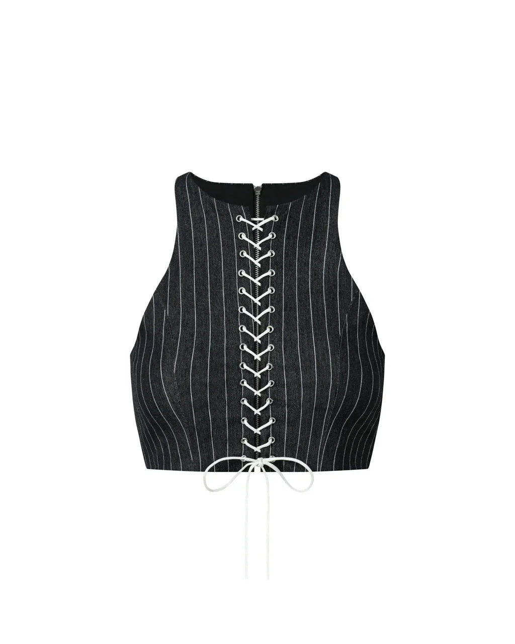 PUSHIE STRIPED CORSET BLACK