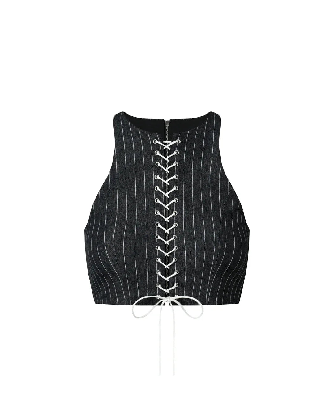 PUSHIE STRIPED CORSET BLACK