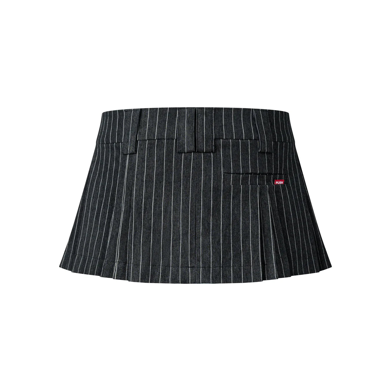 PUSHIE STRIPED MINI SKIRT BLACK