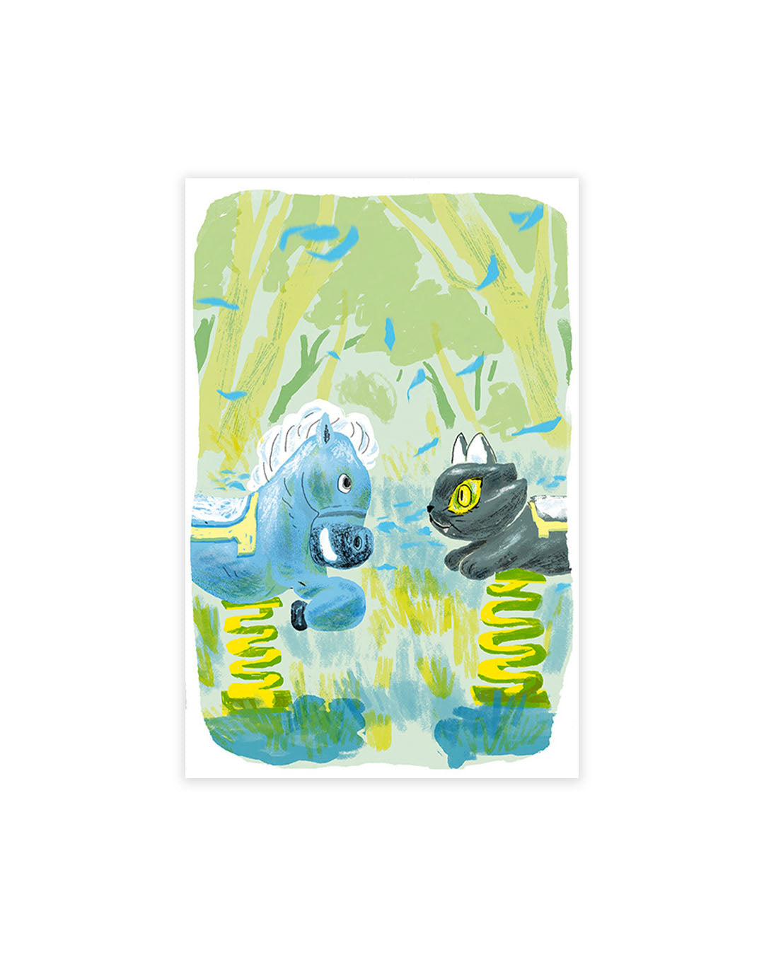 RISOGRAPH POSTCARD - PLAYGROUND