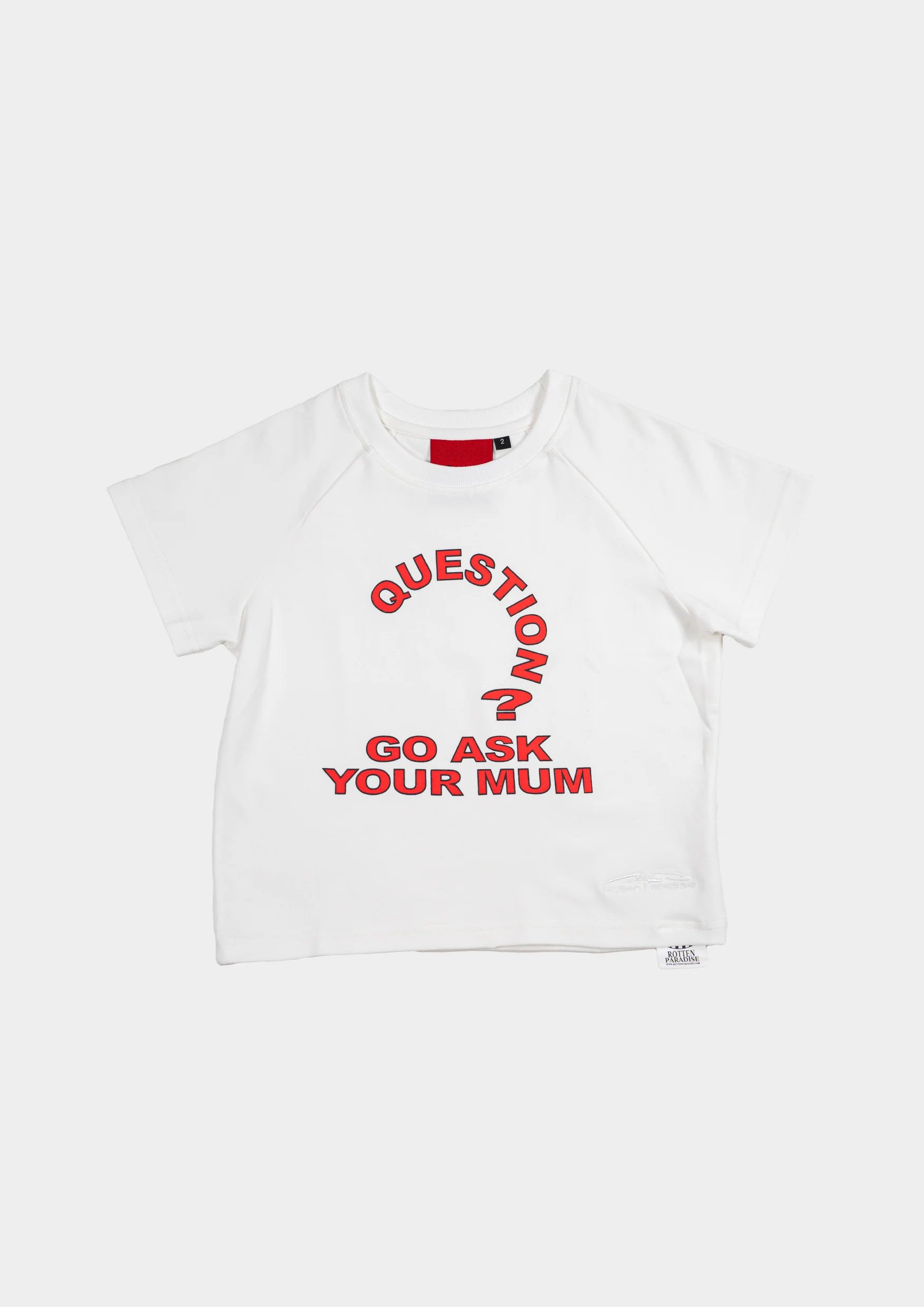 QUESTION MUM BABY TEE WHITE