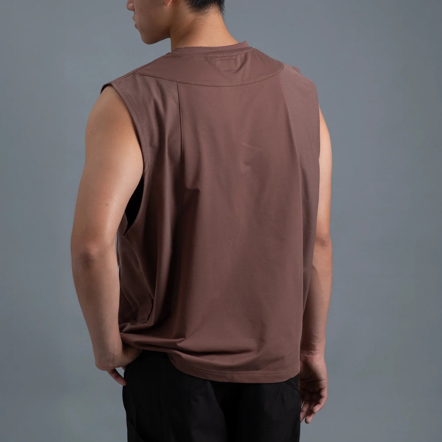 SLEEVELESS 2-TONE MAROON