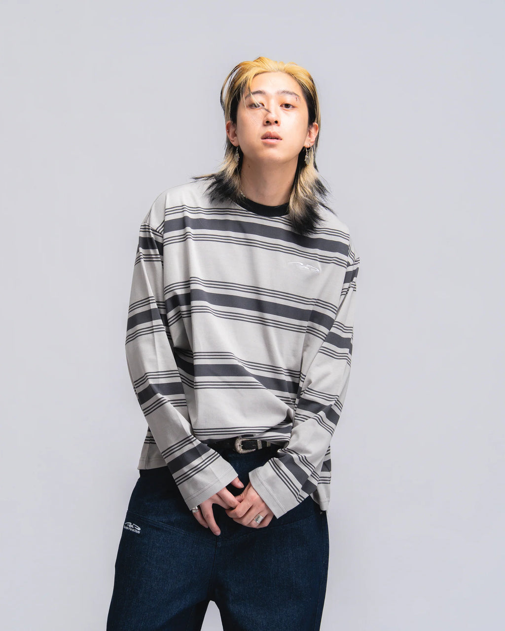 LOGO STRIPE CROPPED L/S TEE