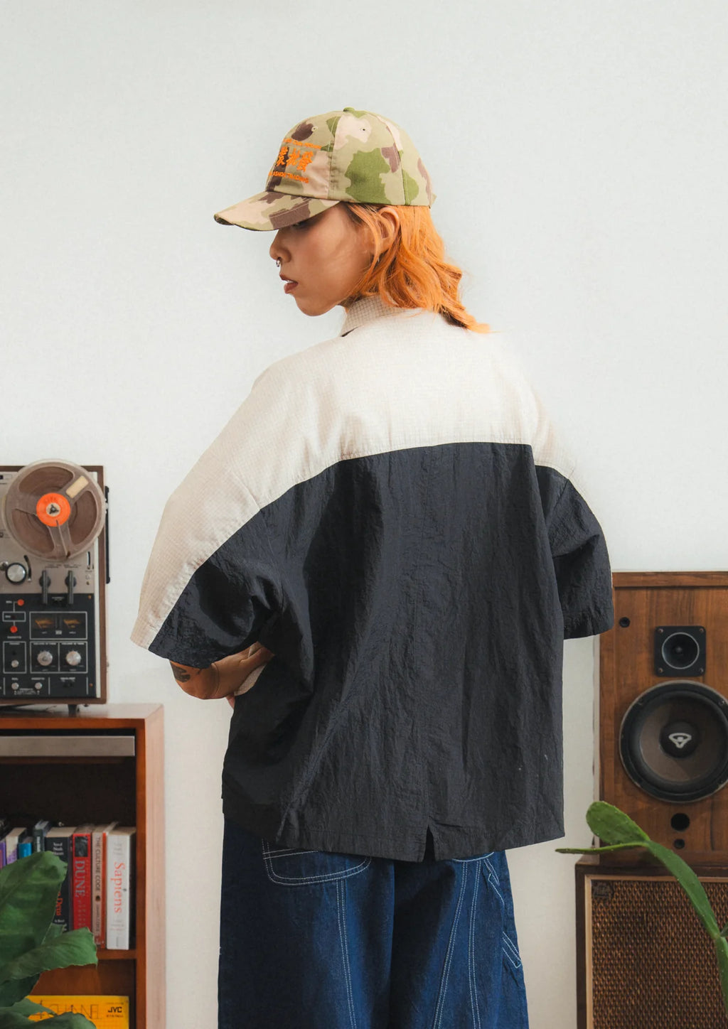 CHECKERED BOXY SHIRT CREAM