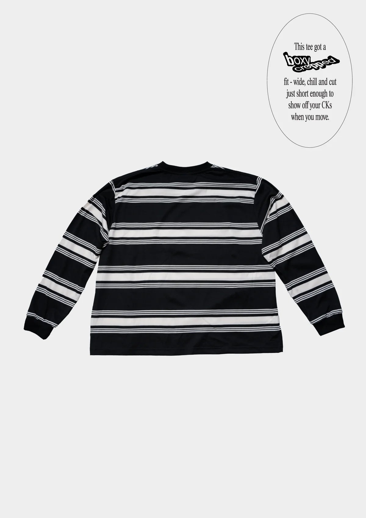 LOGO STRIPE CROPPED L/S TEE