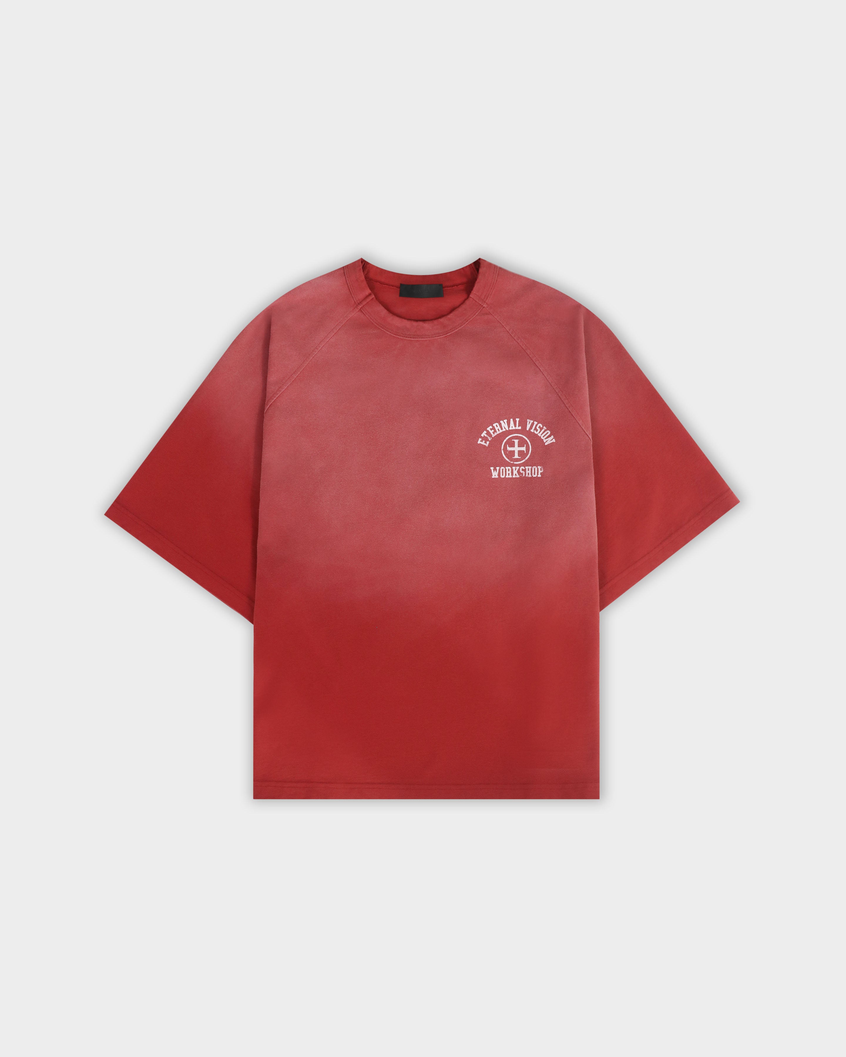 "WORKSHOP” WASHED RAGLAN T-SHIRT