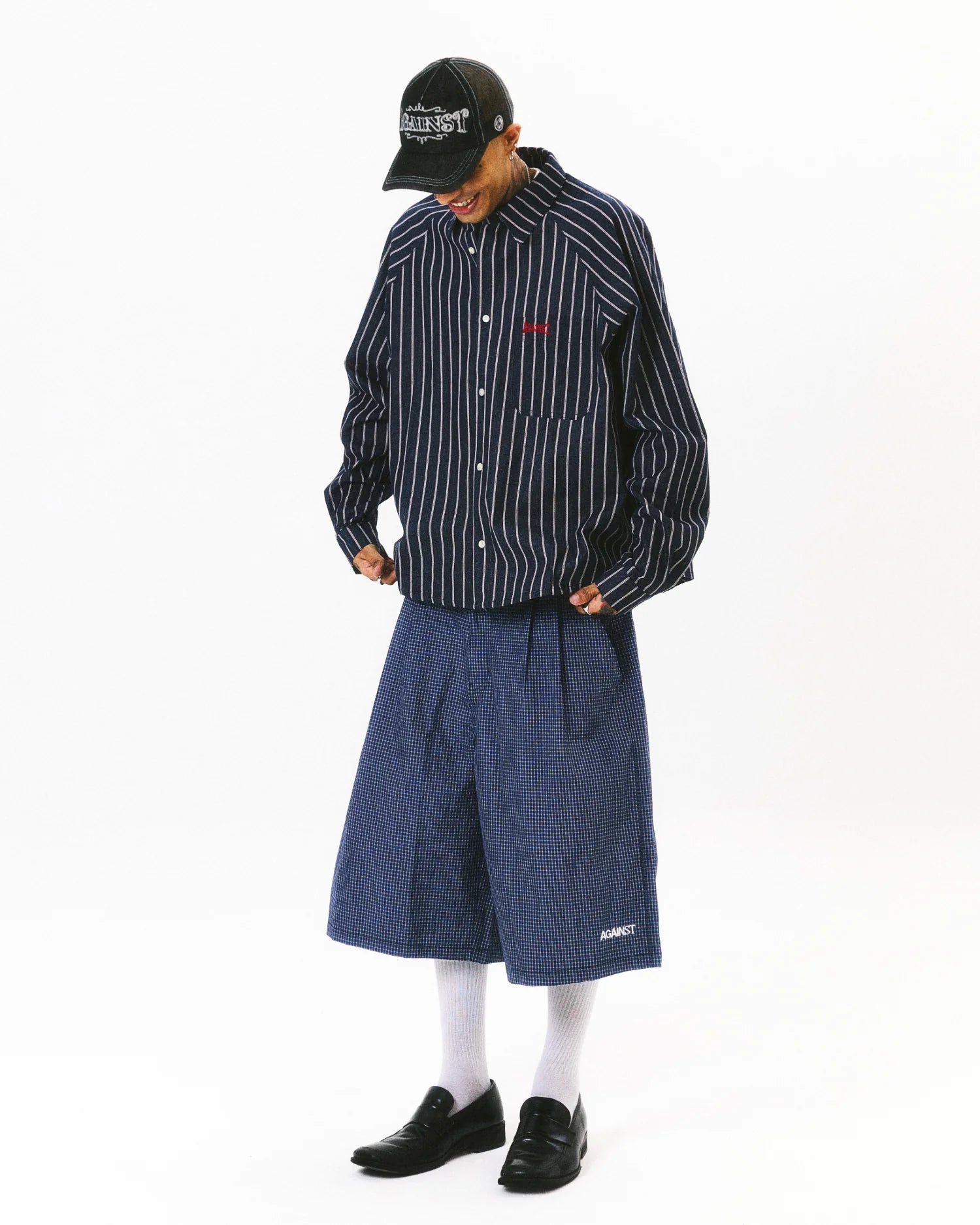 DENIM STRIPE L/S SHIRT