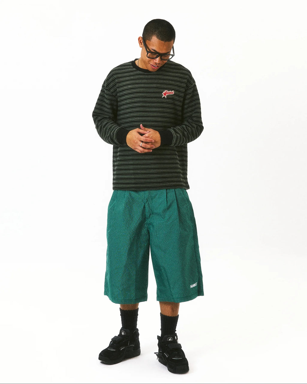 STRIPE STAR LOUNGE TEE GREEN